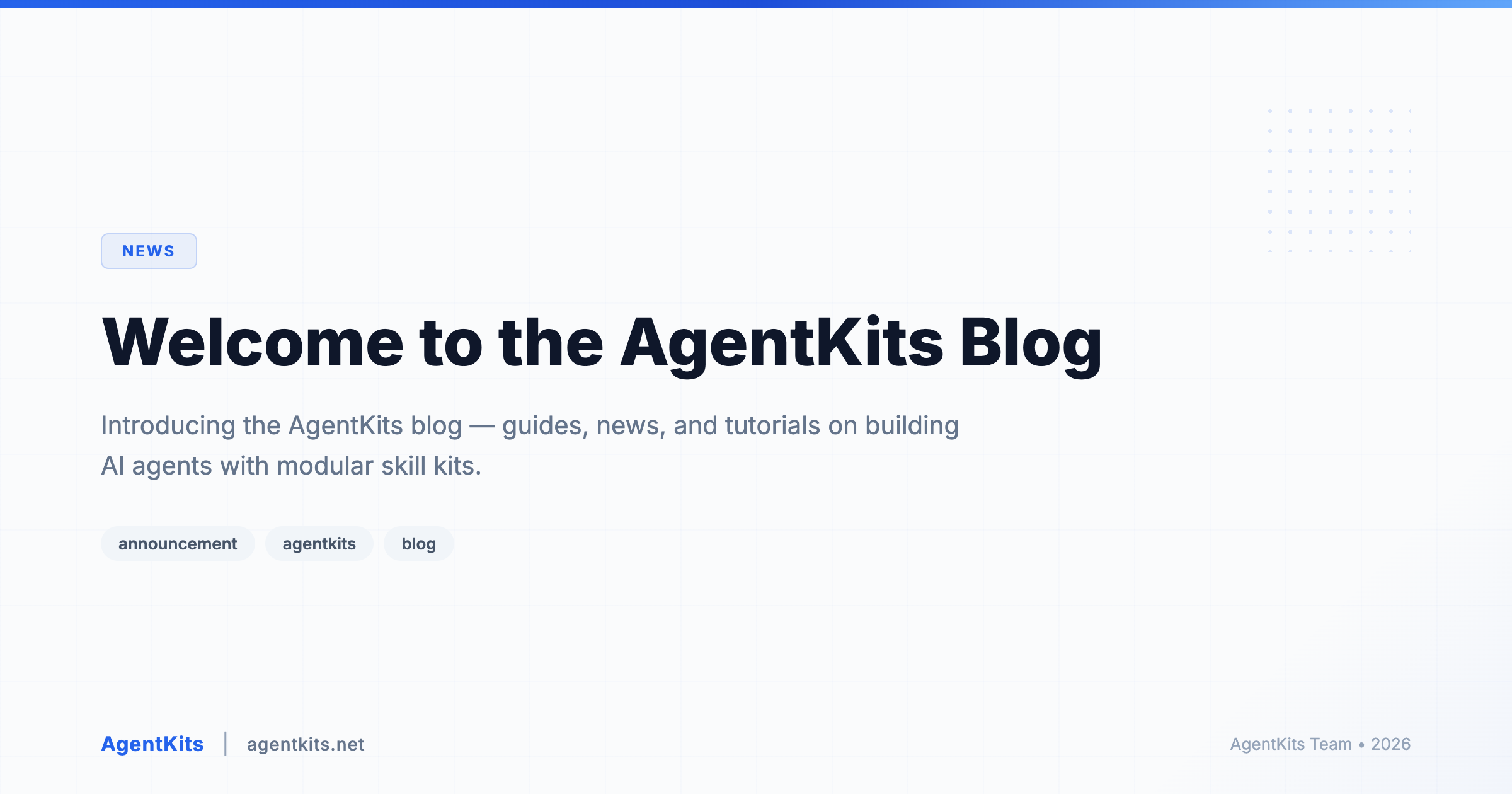 Welcome to the AgentKits Blog
